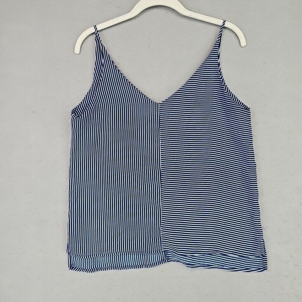 Urban Outfitters Blue and White Striped Tank Top